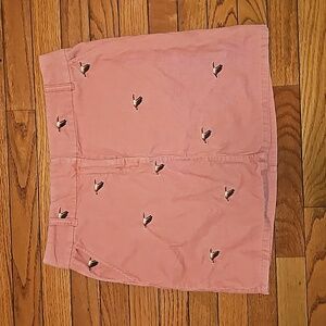 J. Crew 100% cotton embroidered geese mini skirt sz 10